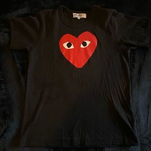 Comme Des Garçon Black PLAY T shirt